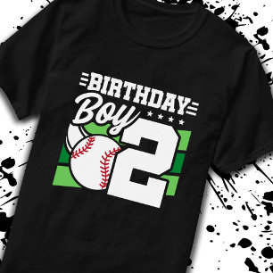 Baseball Birthday 2 Year Old Boy 2nd Birthday T-Shirt