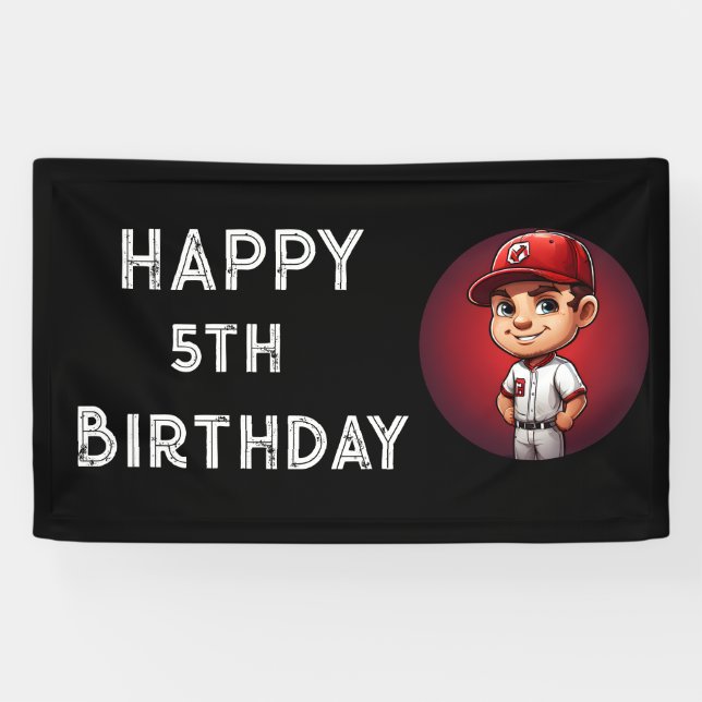 baseball birthday banner  (Horizontal)