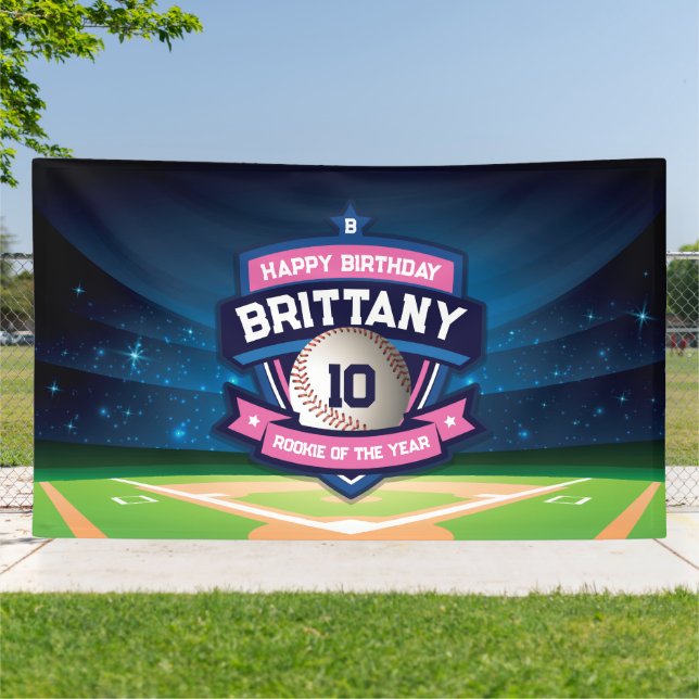 Baseball Birthday banner backdrop (Outside)