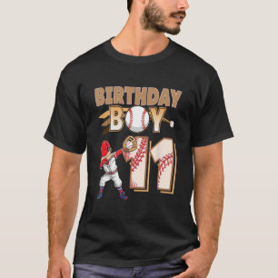 Baseball Birthday Boy 11 Years Old 11th Bday Party T-Shirt