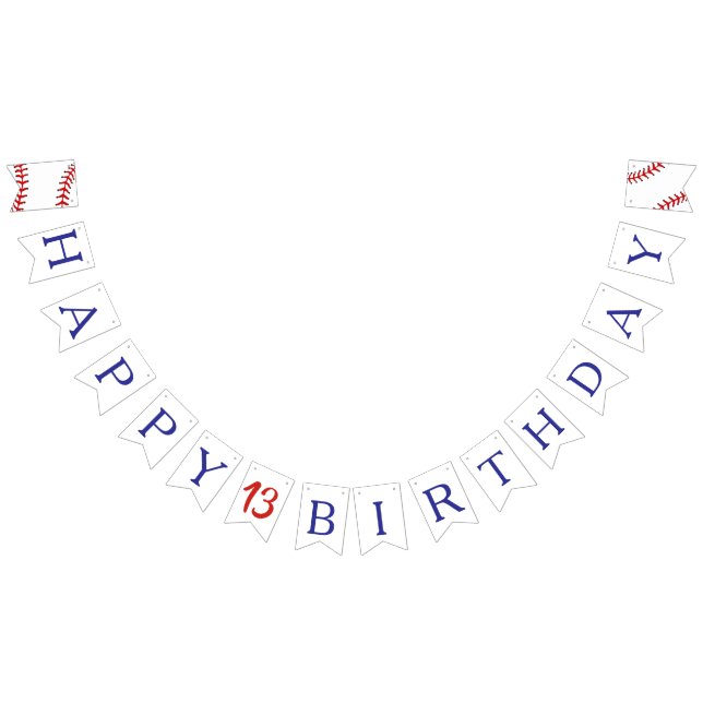 Baseball Birthday  Bunting (All)