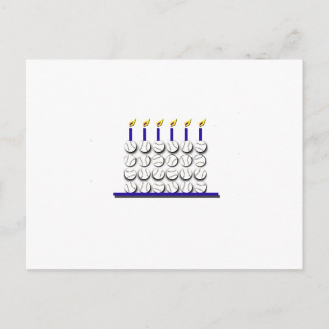 Baseball Birthday Cake Postcard (Front)