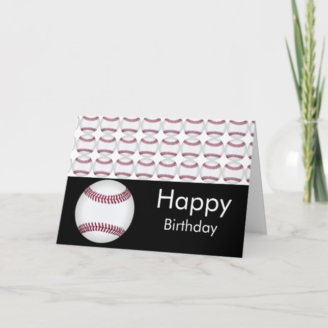 Baseball Birthday Card (Front)