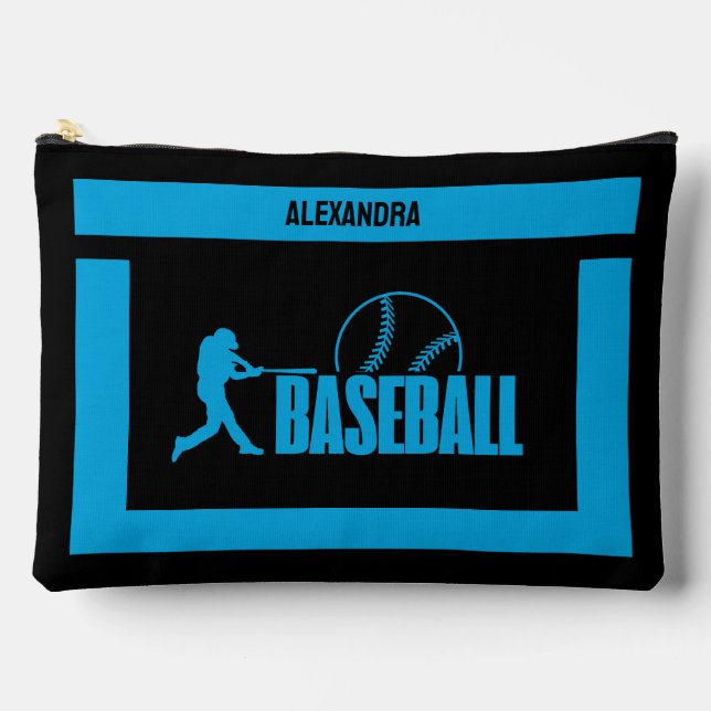 Baseball Birthday Gift, Baseball Player Girl,  Accessory Pouch (Front)