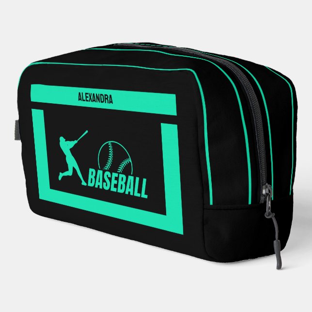 Baseball Birthday Gift, Baseball Player Girl,  Dopp Kit (Right Corner)