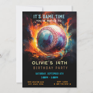 Baseball Birthday Invitation