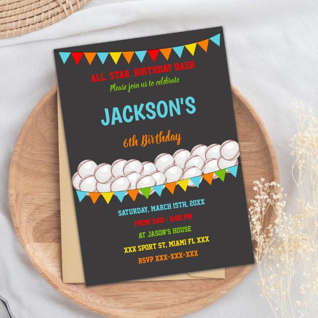 Baseball Birthday Invitation (Baseball Birthday Invitations)