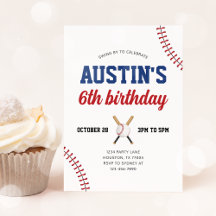 Baseball Birthday Invitation