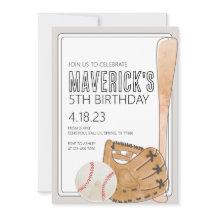 Baseball Birthday Invitation