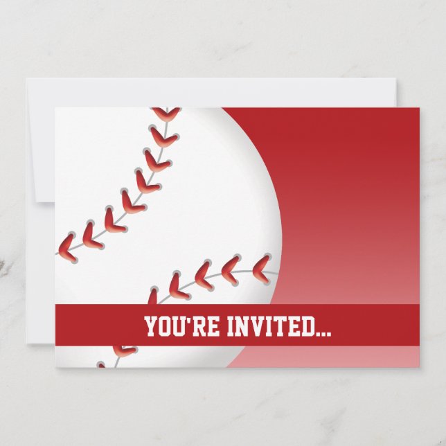 Baseball Birthday Invitation (Front)