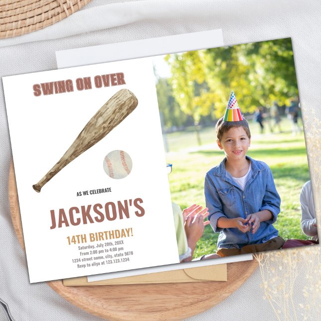 Baseball Birthday Invitations with photo (Baseball Birthday Invitations with photo)