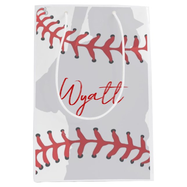 Baseball Birthday  Medium Gift Bag (Front)