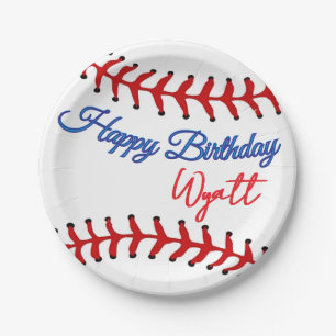 Baseball Birthday Paper Plate