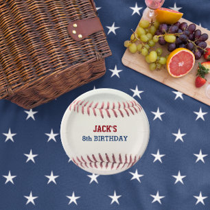 Baseball Birthday Paper Plate