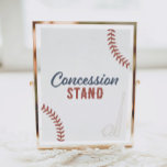 Baseball Birthday Party Concession Stand Poster<br><div class="desc">Invite birthday guests to dig in with this baseball themed sign.</div>