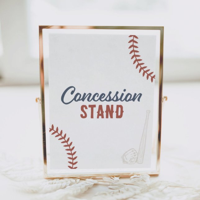 Baseball Birthday Party Concession Stand Poster (Creator Uploaded)