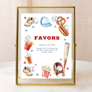 Baseball Birthday Party Favour Sign