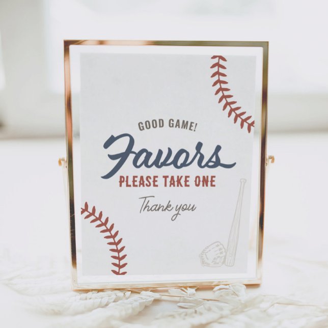 Baseball Birthday Party Favours Sign (Creator Uploaded)
