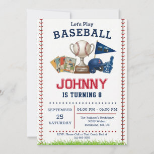 Baseball Birthday Party Invitation