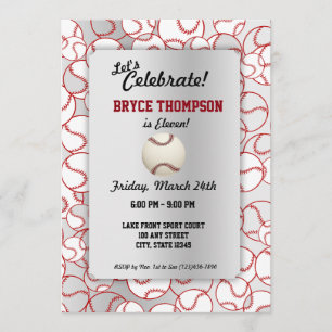Baseball Birthday Party Invitation