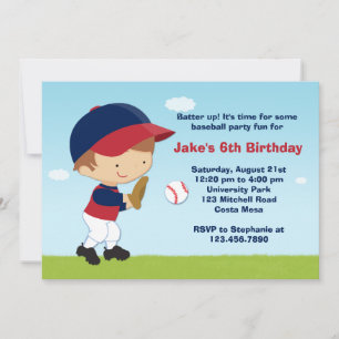 Baseball Birthday Party Invitation