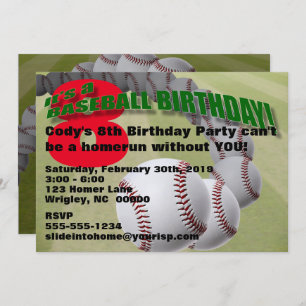 Baseball Birthday! PARTY INVITATION