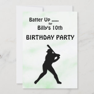 Baseball Birthday Party Invitation