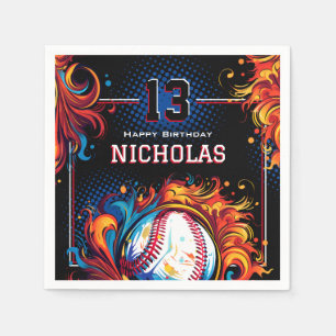 Baseball Birthday Party Napkin