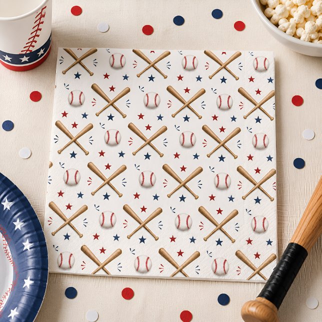 Baseball Birthday Party Napkin (Creator Uploaded)