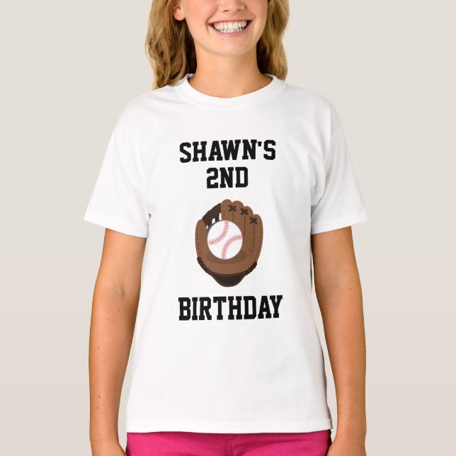 Baseball Birthday Party T-Shirt (Front)