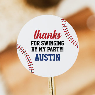 Baseball Birthday Stickers