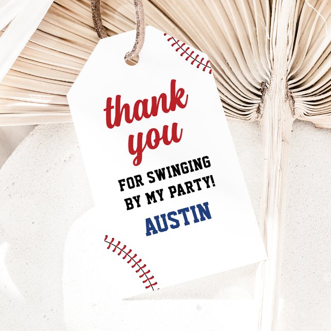 Baseball Birthday Thank You Gift Tags (Creator Uploaded)