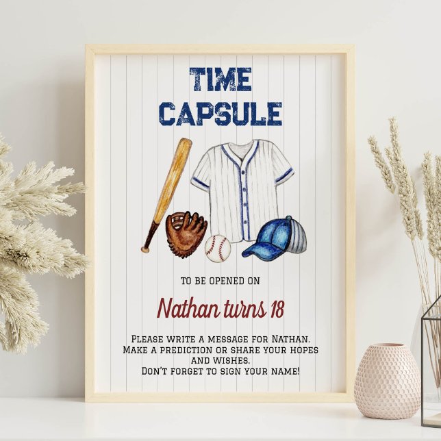 Baseball Birthday Time Capsule sign (Creator Uploaded)