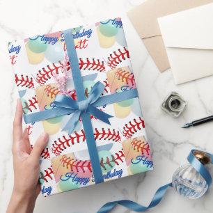Baseball Birthday Wrapping Paper