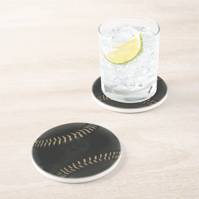 baseball black coaster (Side)