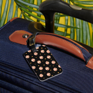 Baseball Black Luggage Tag