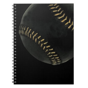 baseball black notebook