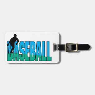 Baseball Blue and Green Luggage Tag