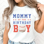 Baseball Boy Mum Birthday Party Parent T-Shirt<br><div class="desc">Red white and blue baseball "mummy of the birthday boy" birthday party shirt for mothers.  Personalise the title for the wearer: dad,  grandparent,  brother etc.  Great for sports fans and players.</div>