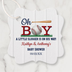 Baseball Boys Baby Shower Favour Tags
