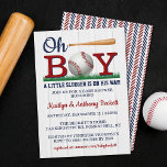 Baseball Boys Baby Shower Invitations<br><div class="desc">Celebrate in style with these trendy baby shower invitations. The design is easy to personalise with your special event wording and your guests will be thrilled when they receive these fabulous invites.</div>