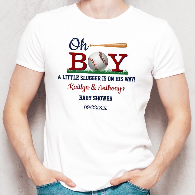 Baseball Boys Baby Shower T-Shirt (Creator Uploaded)