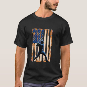 Baseball Boys Kids Dripping Drip USA Ice Cream Ame T-Shirt