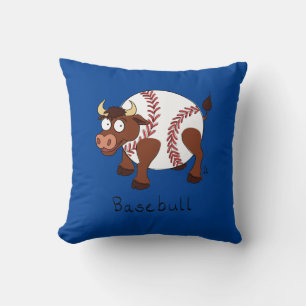 Baseball Bull Sports Funny Kids Cushion