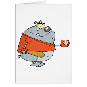 Baseball Bulldog Cartoon Mascot Character
