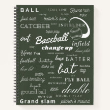 Baseball bullet Spiral Notebook