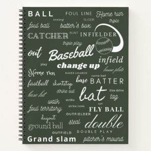 Baseball bullet Spiral Notebook