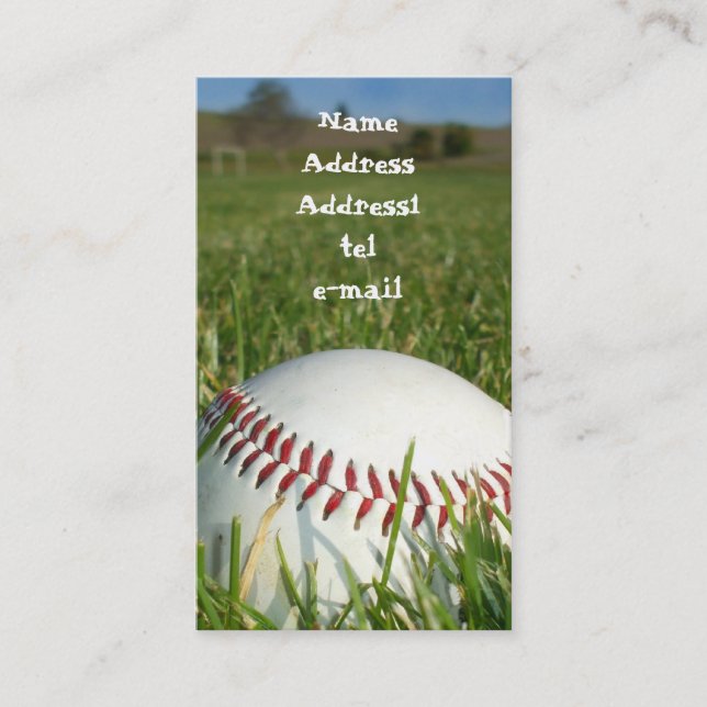 Baseball business card (Front)