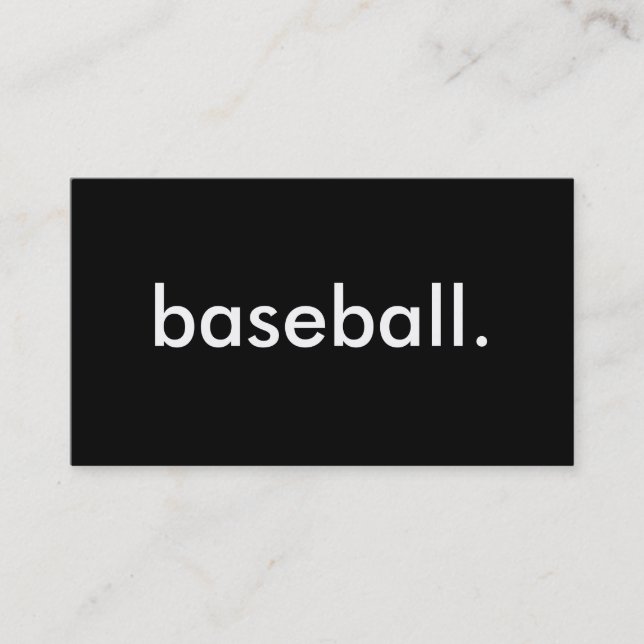 baseball. business card (Front)