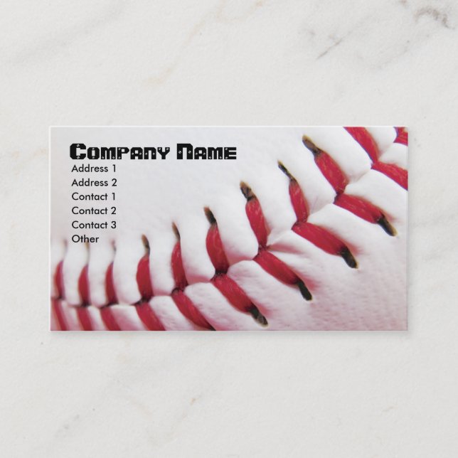 Baseball Business Cards (Front)